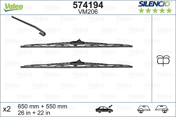 Wiper Blade - 574194 VALEO